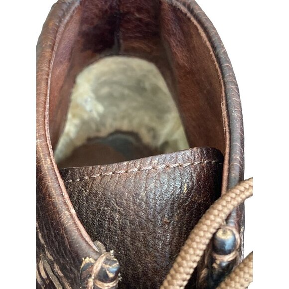 UGG AUSTRALIA MEN'S BROWN PEBBLED LEATHER MOC TOE CHUKKA BOOTS SZ 10 - Picture 6 of 8